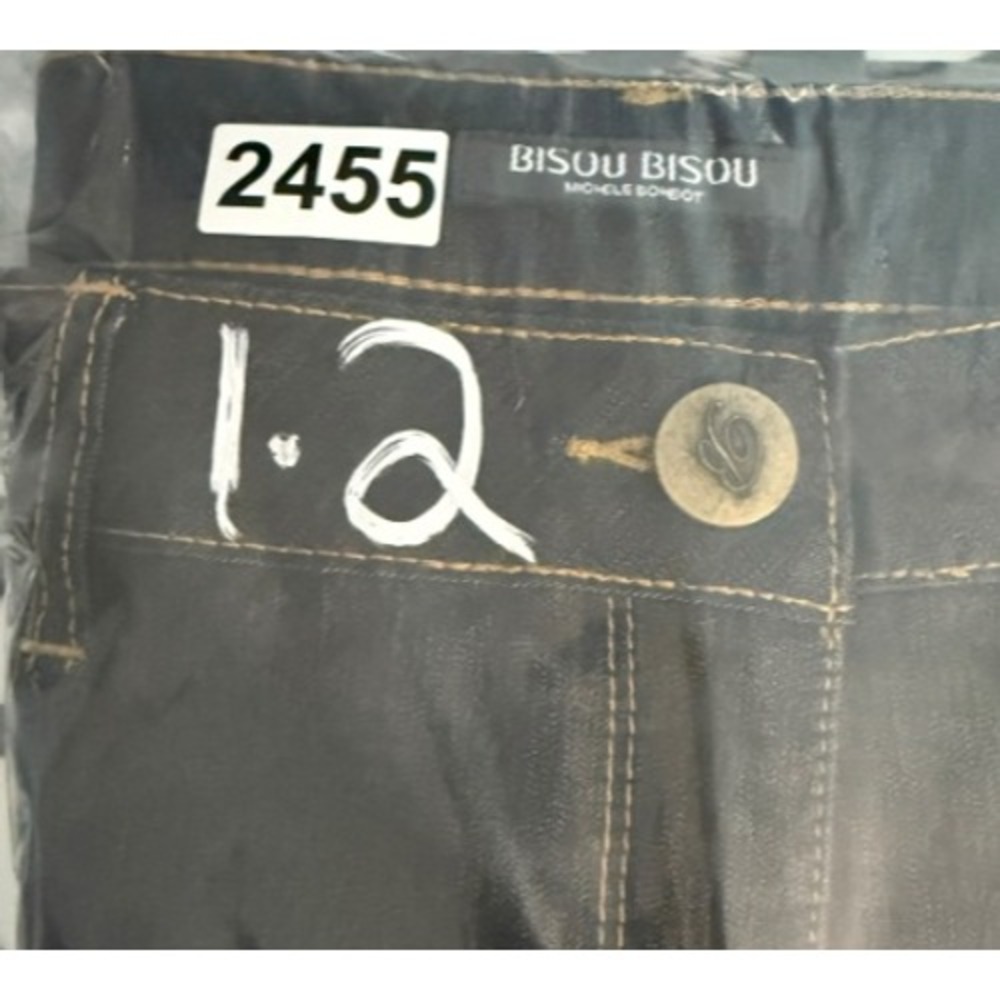 Bisou Bisou Michele Bohbot Denim Mermaid Skirt 18W Dark Wash Flared Midi Y2K - Picture 10 of 10